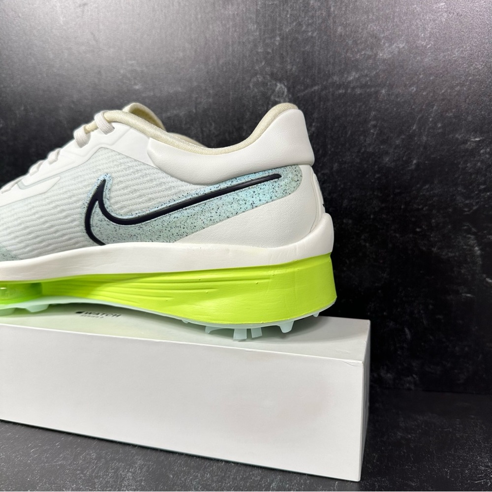 AIR ZOOM INFINITY TOUR NEXT% MENS SPIKED GOLF SHOES SIZE 9.5 WHITE GREEN NEW - Picture 10 of 10